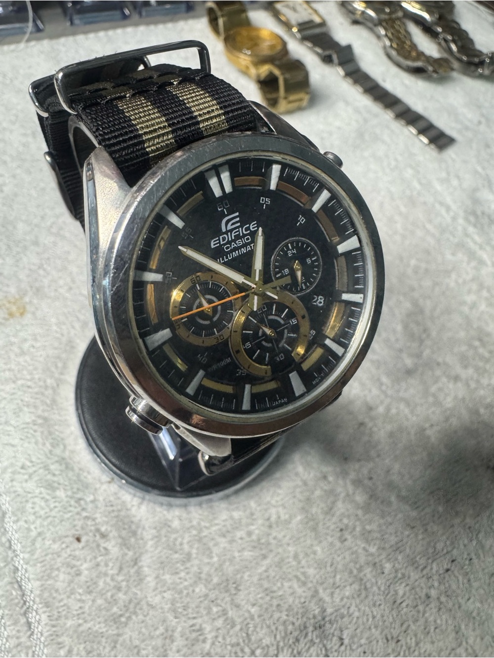 Casio Edifice Black and Gold Sport Chronograph Watch - Picture 5 of 9